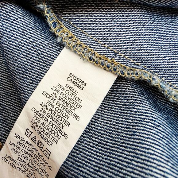 The Children's Place 18-24 mo Girl's Dark Wash Button Down Denim Jacket - Picture 3 of 5